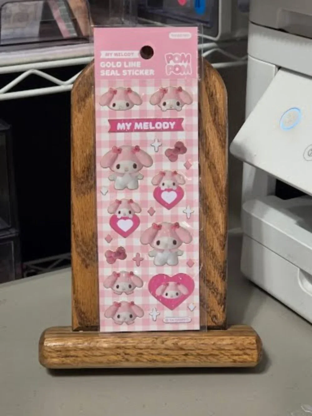 STK-2557 My Melody Sanrio Foil Lined Sticker Sheet